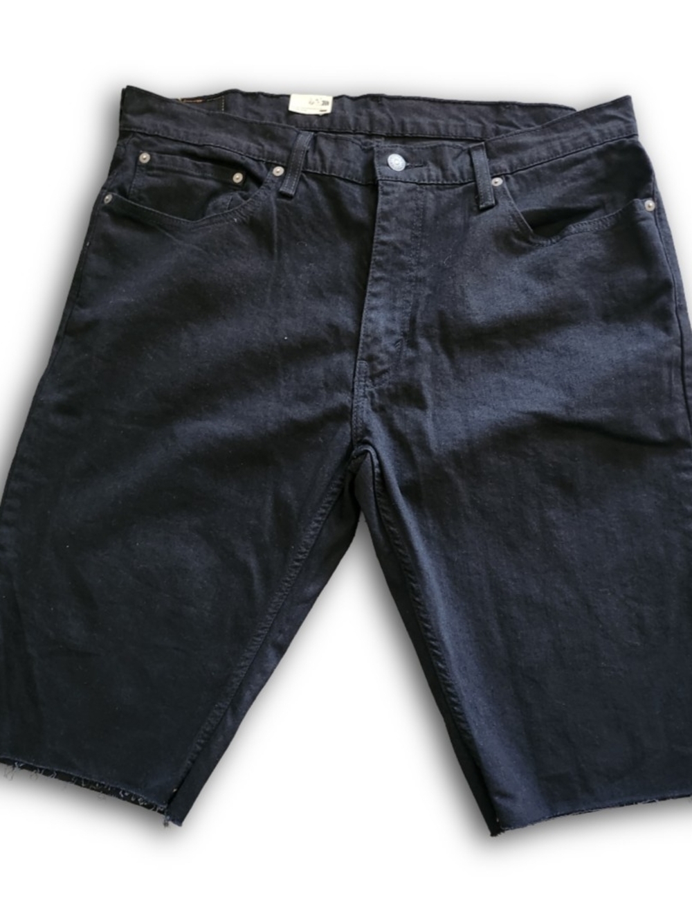 Levi's 511 Slim Fit Black Denim Cutoff Shorts Size 38
